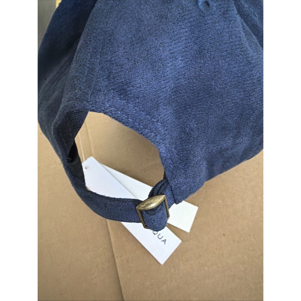 AQUA Women's Faux Suede Baseball Cap Navy Blue One Size - Picture 7 of 11